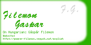 filemon gaspar business card