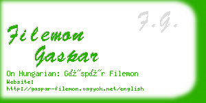 filemon gaspar business card